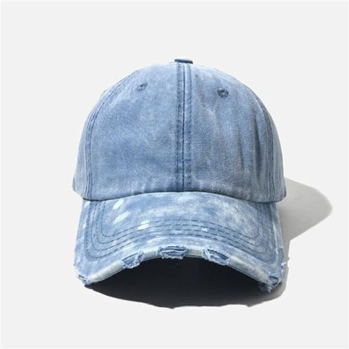Image of Classic Washed Distressed Vintage Baseball Cap Unconstructed Soft Cotton Denim Dad Hat for Men Women