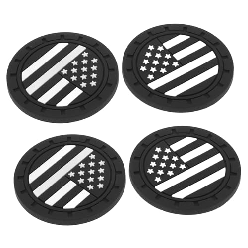MAGICLULU 4pcs American Flag Car Non- Rubber Inserts for Cup Holders Stylish and Practical Interior Accessories for Men and Women - Design
