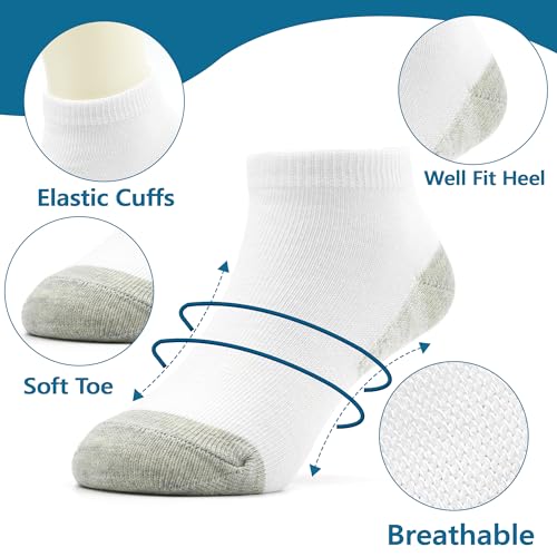 20 Pairs Boys Socks Toddler Boys Ankle Socks Kids Low Cut Sock Kids Athletic Black White Sock for 1-14 Years4