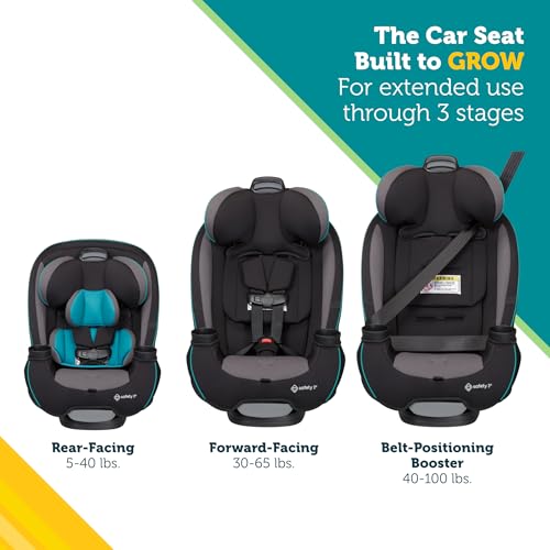 safety 1st grow and go all-in-one slim convertible car seat rear facing 5-40 lbs forward facing 3065 lbs high back booster seat 40-100 pounds green gables