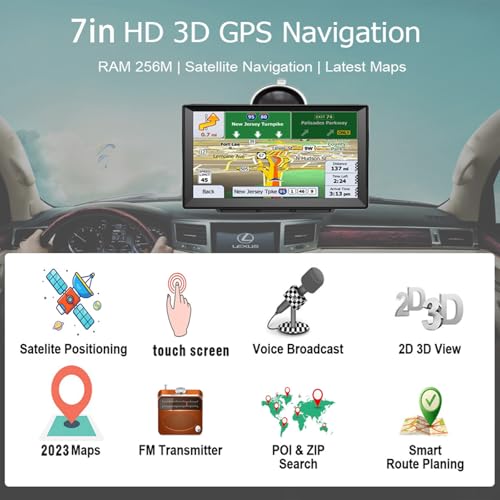 Maeysiph Car Gps Navigator, 2024 Portable Touch-Screen Car 7 Inch Gpssystem thumb #3