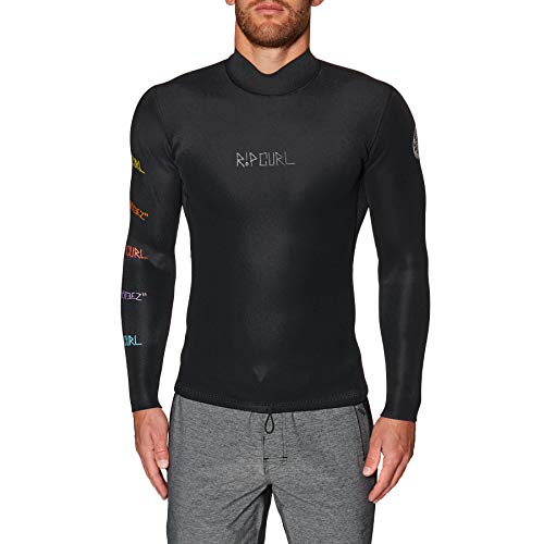 Rip Curl Mens Madsteez Dawn Patrol 1.5mm Reversible Long Sleeve Coat Jacket Multi Colour - E5 Neoprene - Contoured Neck