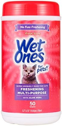 Wet Ones for Pets Freshening Multipurpose Wipes for Cats with Alo...