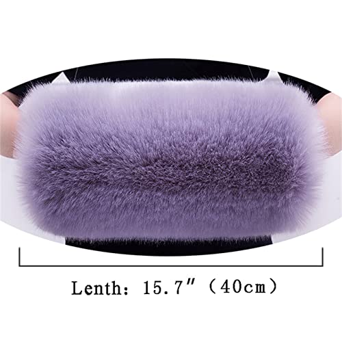 Faux Fox Fur Hand Muffs, Women Warm Faux Fox Fur Muffs, Furry Plush Muffler Pouch, Wrist Hand Warmer Gloves,E,40 cm4
