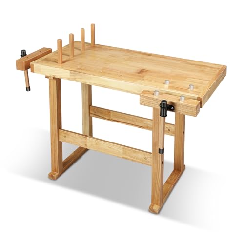 Auto Dynasty 44' Wood Workbench, Heavy Duty Woodworking...