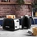 Russell Hobbs 2 Slice Lift & Look Toaster (Longer slots, 6 Browning levels, Defrost/Reheat/Cancel function, Removable Crumb Tray, 1670W, Black & Stainless Steel Gloss finish) 26550