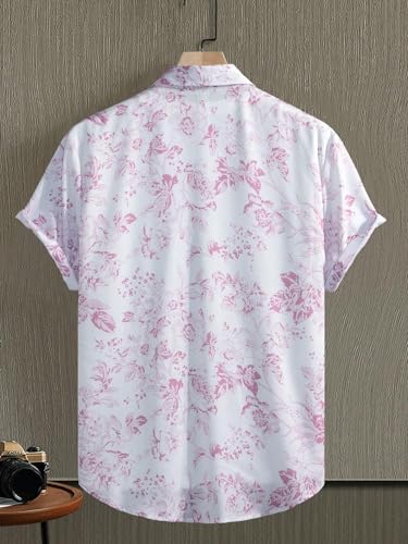 Men's Flower Casual Short Sleeve Aloha Hawaiian Shirt2