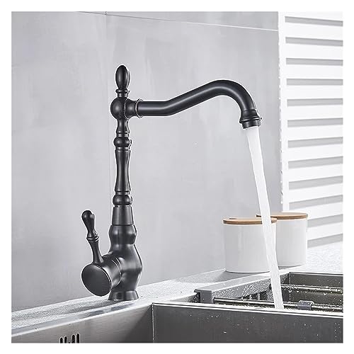 Robinet de vanité antique en laiton avec mitigeur pivotant à 360° - 2