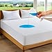 Elite Essentials 100% Waterproof Mattress Protector, Cotton Terry Top – Non-Noisy & Anti-Allergy King Size Mattress Protector (150x200cm) Extra Deep 30cm Stretch Skirt – White