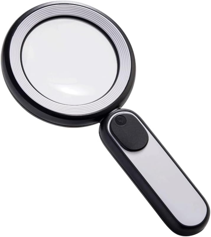 Portable Mini Jewelry Magnifying Glass Microscope Monocular Handle with Gradient(E)