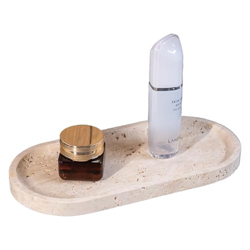 VEROBELL Beige Travertine Vanity Tray | Natural...