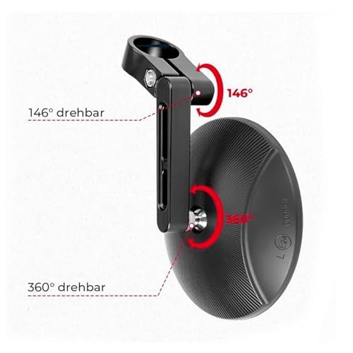 Rétroviseurs pour guidon de moto XSR finition soignée noire