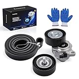 Loautong Drive Belt Tensioner Pulley Kit for Suzuki Grand Vitara 2.4L L4 2009-2013, for SX4 2.4L L4 2010-2013, 36323, 1341A005, 1754054L00, 17540-54L00-000