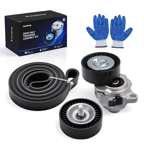 Loautong Drive Belt Tensioner Pulley Kit for Suzuki Grand Vitara 2.4L L4 2009-2013, for SX4 2.4L L4 2010-2013, 36323, 1341A005, 1754054L00, 17540-54L00-000