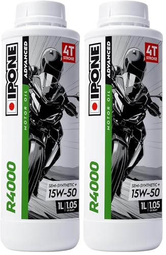 Huile 15W50 4 temps IPONE R4000 RS haute performance pour moto