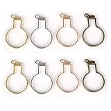 LANBEIDE Bezel Charms Pendants Frame Open Back Bezel Hollow Mold Pressed Flower for Jewelry Resin Earring Necklace Bracelet 20 PCS, Round Bottle