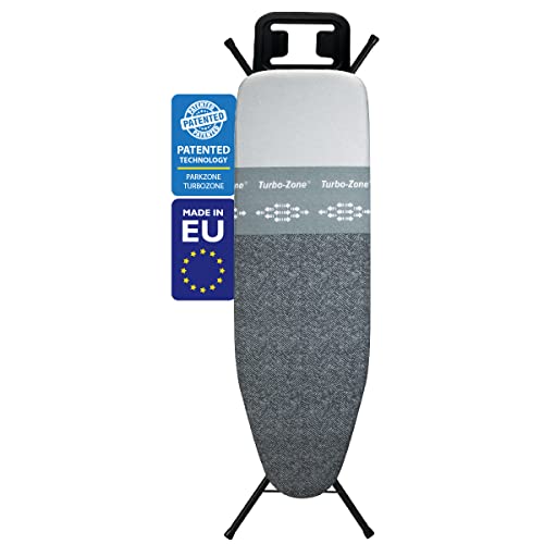 Bartnelli by Rorets Classic Ironing Board with New Patent EZ-Glide Technology, Made in Europe, Premium Iron Board with Iron Rest, 4 Layer Cover, 13x43 Surface, Height Adjustable to 36", 4 Steel Legs by Bartnelli - Used condition - US$63.85
