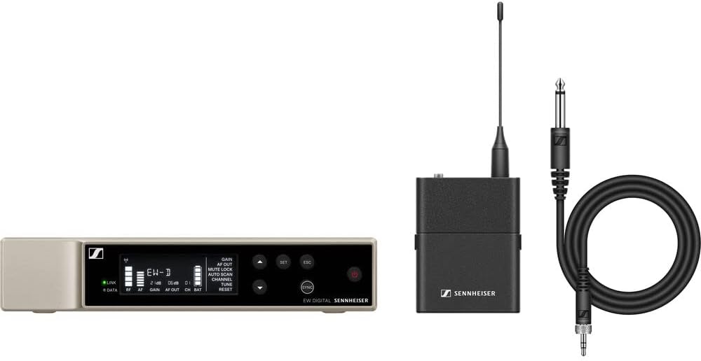 Sennheiser EW-D CI1 Set Digital Wireless Instrument System (R1-6: 520 to 576 MHz) Bundle with Auray WSB-1S Carrying Bag and XLR-XLR Cable