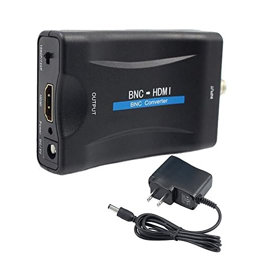 BNC to HDMI Converter - Female BNC Video Component Adapter Analog CVBS Input HDMI Composite Connector Box Hook up for HD TV Monitor Security Camera CCTV VCR DVRs with 720 1080P Output HDCP Deep Color