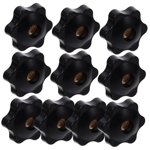 Alipis 10pcs Plastic Handle Nuts Cap Nut Knob Handle Hand Grip Knob for Home Mech. Use