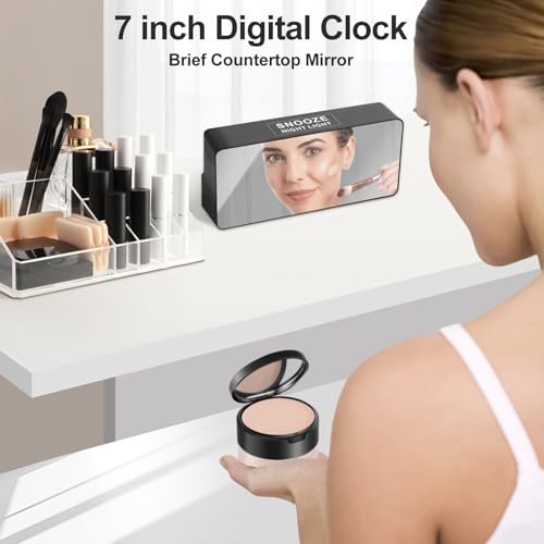 Big Number LED Mirror Alarm Clock