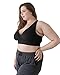 Kindred Bravely French Terry Racerback Busty Nursing Sleep Bra for E, F, G, H, I Cup | Maternity Bra for Breastfeeding (Black, Large-Busty)