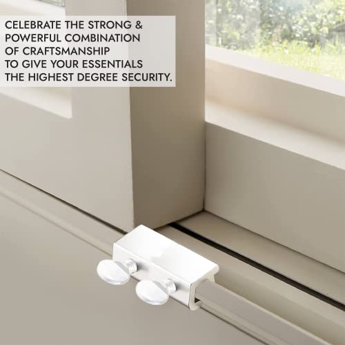 Nu-Set Lock | Sliding Window Lock | Double Thumb Screw Window Lock For Window Security | Home Improvement & Door Hardware, 2 Packs, White #TOP6