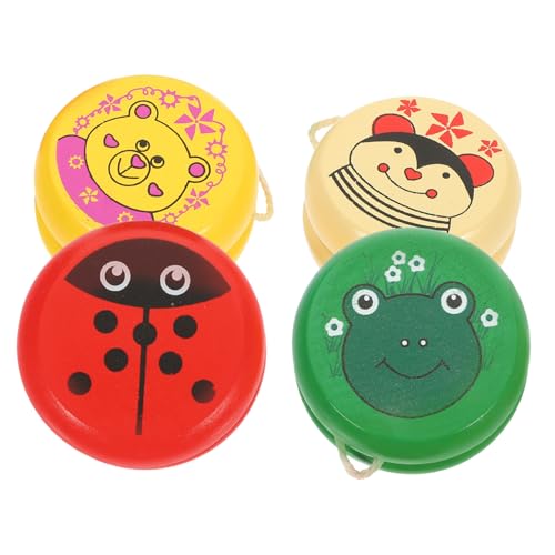 Toddmomy 4Pcs Animal for Fun Educational Wooden Playthings Random Styles Portable Enhances Finger Flexibility and Coordination Skills Random Color