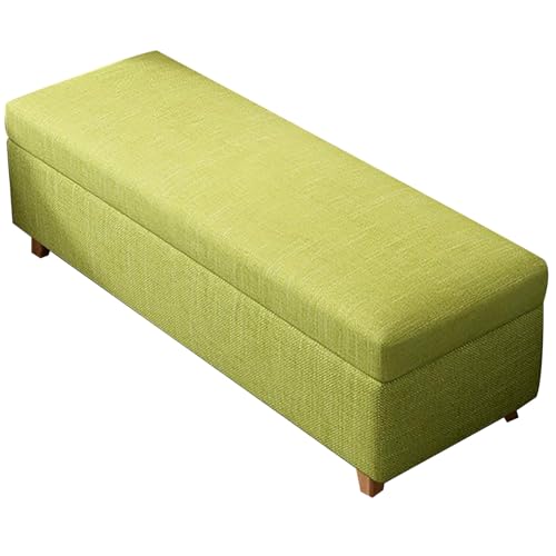 ZPRYZHD Banco Zapatero con Asiento Acolchado, Bancos Entrada con Baúl de Almacenamiento, Banco al Pie de la Cama, para Sala de Estar, Dormitorio, Pasillo(Green,39.4in/100cm)