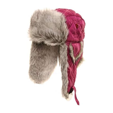 JMC Quilted Trapper Hat with Faux Fur Cover
