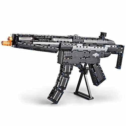 MODELTRONIC Fusil de Asalto USA MP5 Realista con 617 Bloques de Piezas Tipo technic dispara hasta 6 Gomas C81006W Cada Cover