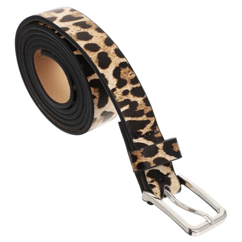 GALPADA Women Belt Mens Leather Belt Dress Leopard Thin Fashion s for Women Waist Bb Mens Animal Dress Stretch Casual White Bow Tie Japanese-style Women's