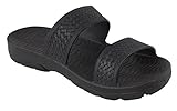 Pali Ladies Fancy Jandal Sandals with Extra Arch Support (8, Black)