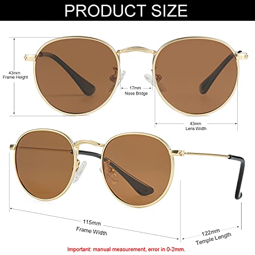 Image of Kids Polarized Sunglasses Classic Metal Frame for Baby Boys Girls Age 0-18, Three Sizes, 100% UV Protection