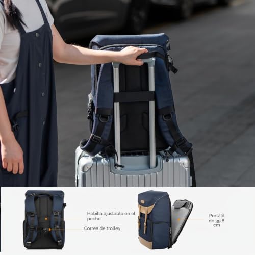Miniatura 5 de K F Concept Mochila Para Cámara Mochila Fotográfica Rolltop De 20 L Iterate Nuevos Estilos Mochilas De Tela Resistentes E Impermeables Para Cámara Slr Y Computadora Portátil De 15,6 Pulgadas