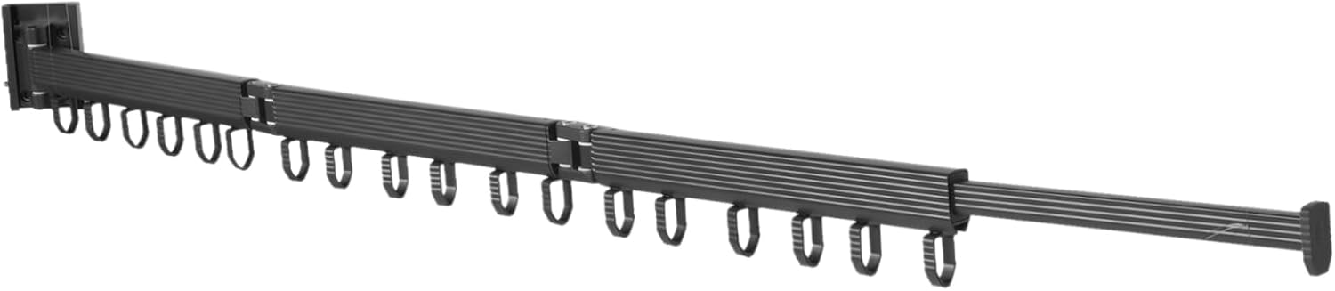 Wall Mounted Folding Clothes Drying Rack Space-Saving Retractable Laundry Hanger Easy to Install Indoor Outdoor Use for Balcony Bathroom and Laundry Room