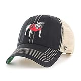 47 NCAA Georgia Bulldogs Mens Trawler Clean Up Adjustable Hattrawler Clean Up Adjustable Hat, Black, One Size