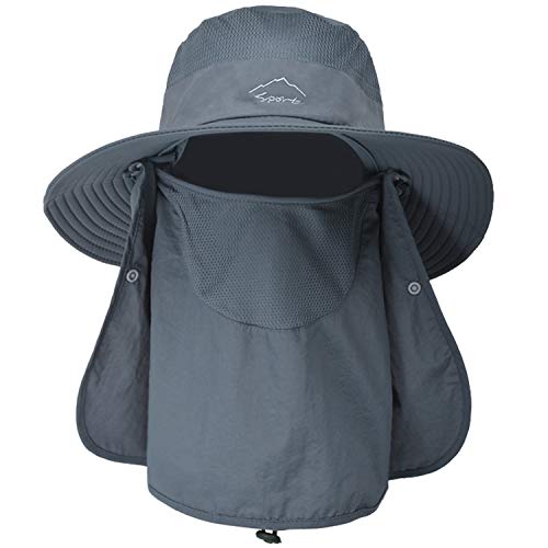 Gorras y Sombreros 3 ehsbuy Sombrero de Pescador Hombre Mujeres con Cubierta Facial de...