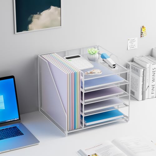 Organiseur Bureau 5 Niveaux Acier Blanc Restorgan Direct
