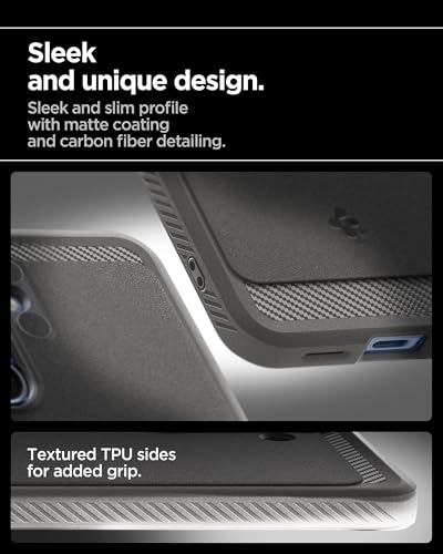 Image of Spigen Rugged Armor MagFit Designed for Galaxy S25 Case [Fast Wireless Charging /Magnet for Galaxy] (2025) - Marble Gray