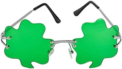 Rhode Island Novelty St. Patcks Day Green Shamrock Ish Clover Sunglasses