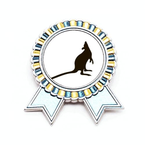 Badge kangourou noir broche métal M pour gagnant de jeu de société