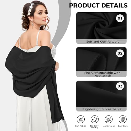 Shawls and Wraps for Evening Dresses, Chiffon Shawl Wraps for Women, Shawls for Wedding, Pashimina Bride Shawl4