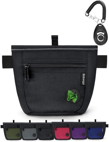 Gobeigo Dog Treat Pouch and Training Clicker, Upgrade Two Magneti...