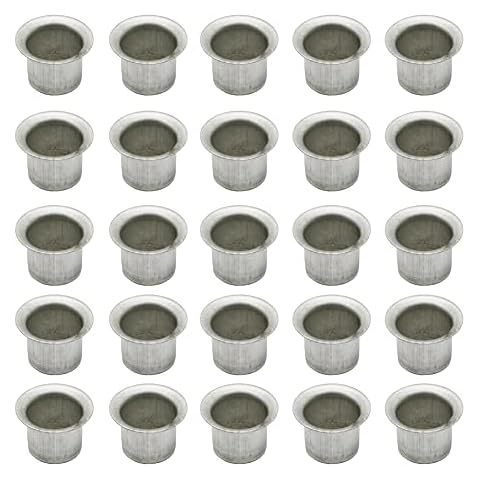 JIHUOO 25 Pcs Metal Candle Holders Cover