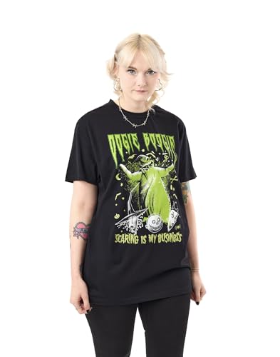 The Nightmare Before Christmas Oogie Boogie Unisex Black Short Sleeved T-Shirt | Spooky Graphic Tee | Jack Skellington Halloween Apparel | Tim Burton Movie Merchandise for Adults