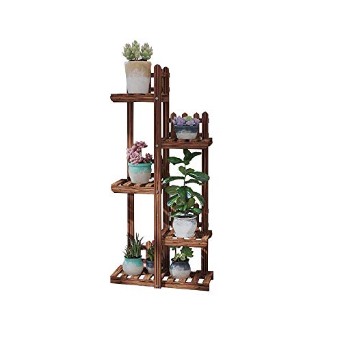 ZAQXSW Flower shelf indoor and outdoor multi-story space-saving solid wood balcony decoration fleshy green porridge living room (Size : C)