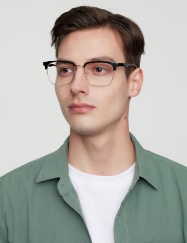 Image of GUDVUE Blue Light Blocking Glasses Men Rectangle Lightweight Gaming Glasses