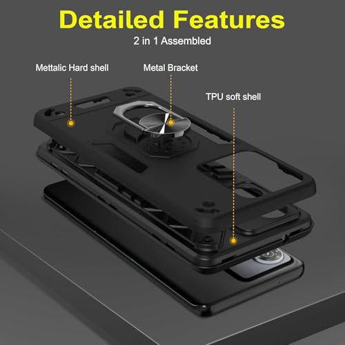 Image of NDCOM for Moto Edge 40 Neo Cover | Motorola Edge 40 Neo Back Cover | Premium Moto Edge 40 Neo Back Cover | Ring Holder Case