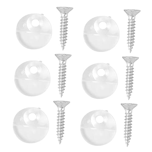 SHINEOFI 20 Piezas Portavoz de vidrio tornillo perillas bajo mate escuadras estanterias clips de vidrio para puertas de armarios clips de retención de la puerta del gabinete Color Aleatorio